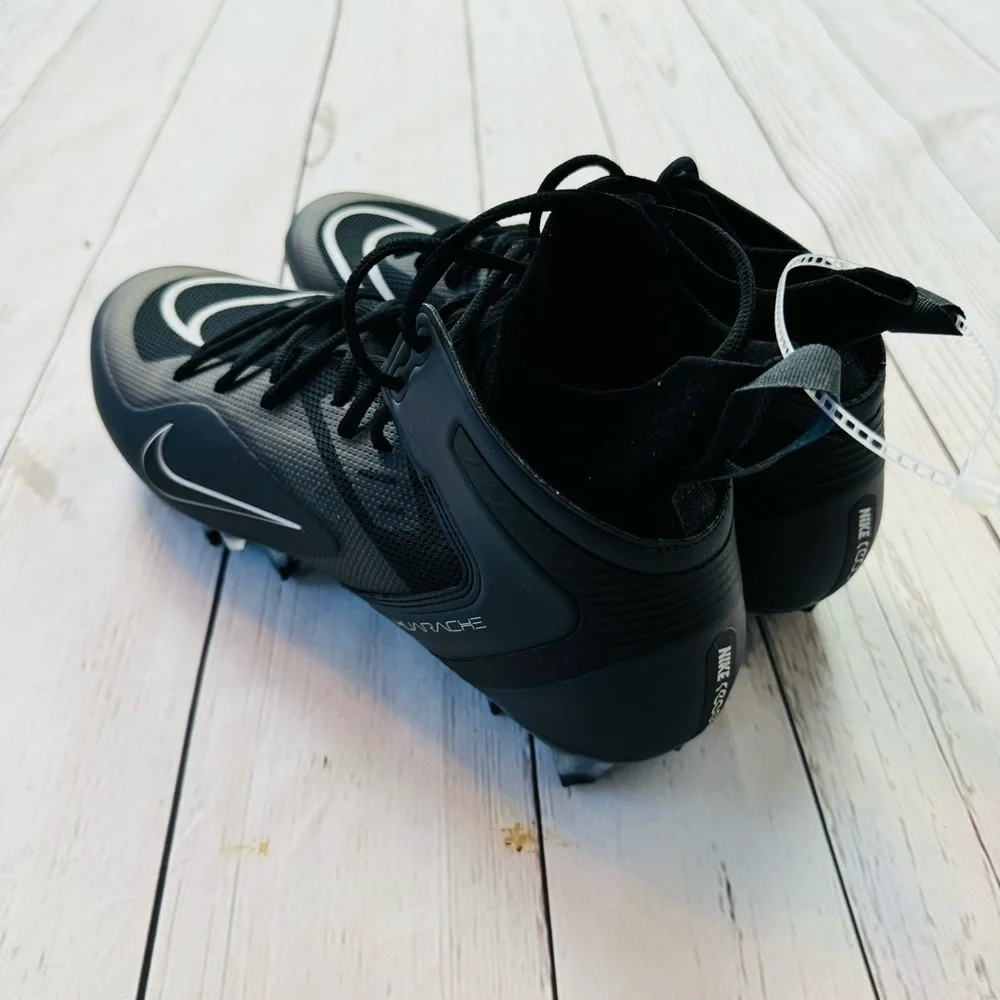 Nike Alpha Huarache 8 Elite Lacrosse Shoes Black Grey Silver CW4440-011 Men's 13